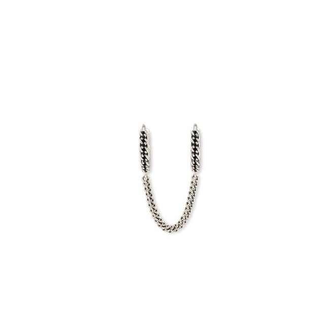 Oorknopje Nathalie Double Linked Hoops Zilver Single Piece