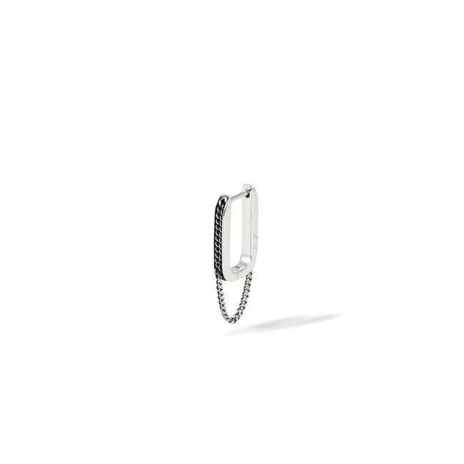 Oorbel Essential Hoop Chainlink Zilver Single Piece