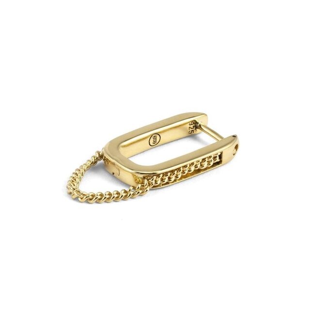 Oorbel Essential Hoop Chainlink Verguld Single Piece