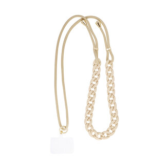 Gimme Fashion Geschakeld telefoonkoord - beige