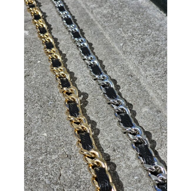 Schouderband - Zilverkleurig Zwart