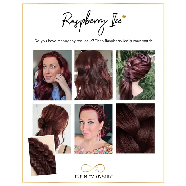 Vlecht Haarband - Viènne - Raspberry Ice