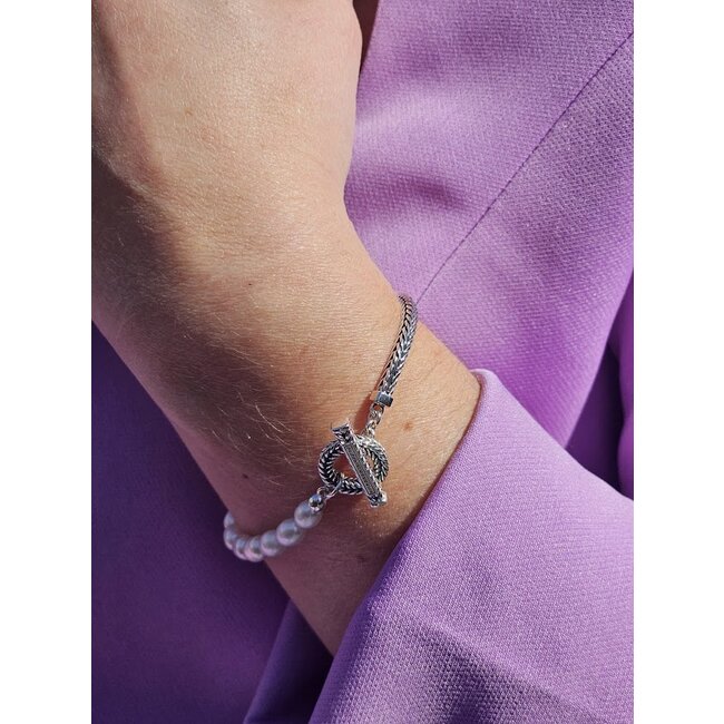 Armband Barbara Mini Parel Zilver