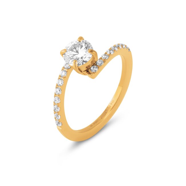 Twisted Tegan Ring - Goudkleurig