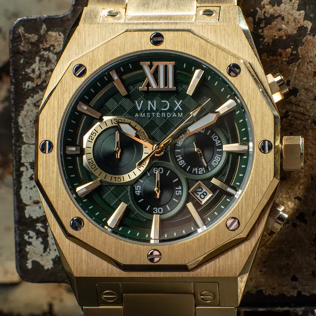 Wise Man Staal Goudkleurig Groen