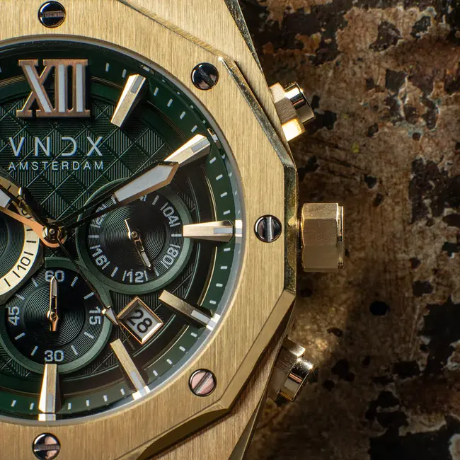 Wise Man Staal Goudkleurig Groen