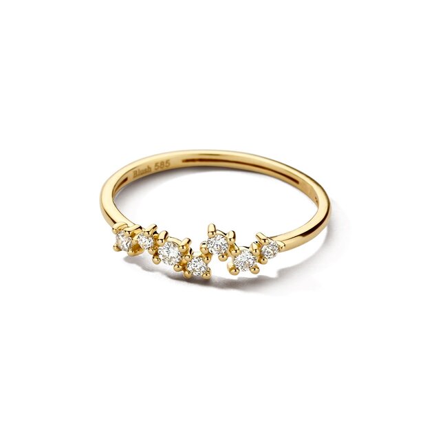 Ring 1267YZI - Geelgoud (14k) met Zirconia