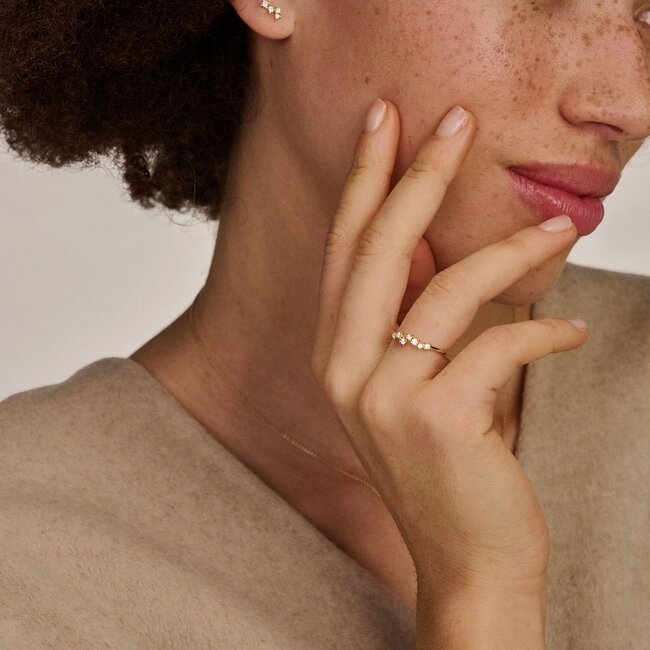 Ring 1267YZI - Geelgoud (14k) met Zirconia