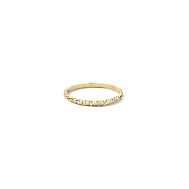 Ring 1268YZI - Geelgoud (14k) met Zirconia