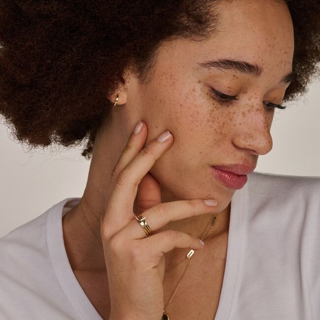 Ring 1270YZI - Geelgoud (14k) met Zirconia