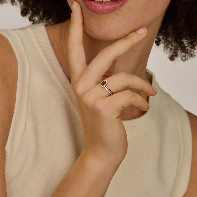 Ring 1271YCI - Geelgoud (14k) met Madeira Citrien