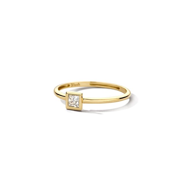 Ring 1274YZI - Geelgoud (14k) met Zirconia
