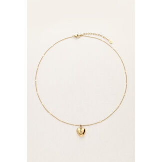 My Jewellery Ketting met hart en geboortesteen - Goudkleurig