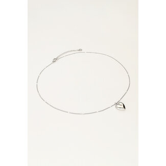 My Jewellery Ketting met hart en geboortesteen - Zilverkleurig