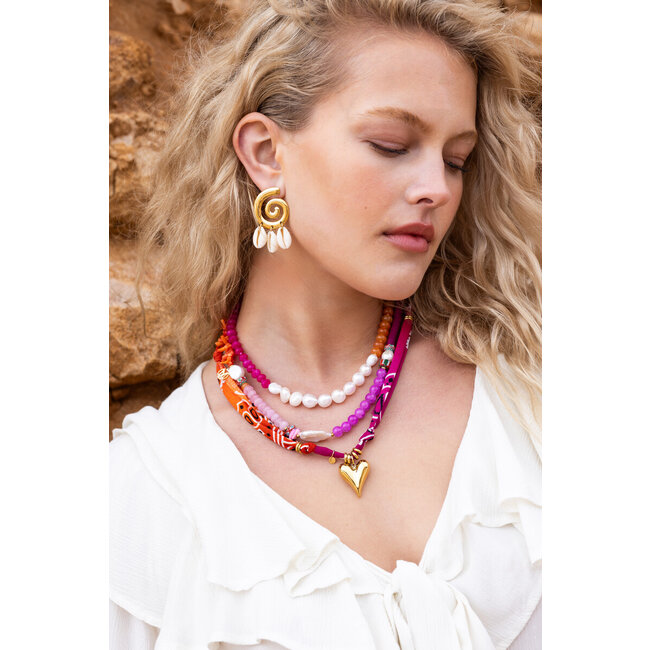 Nomads kralen ketting met zoetwaterparels