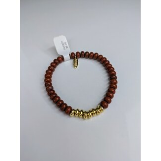 Fushi Amsterdam Armband - Donut Kralen Roestbruin