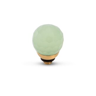 Melano Jewelry Twisted Facet CZ Ball - Soft Green