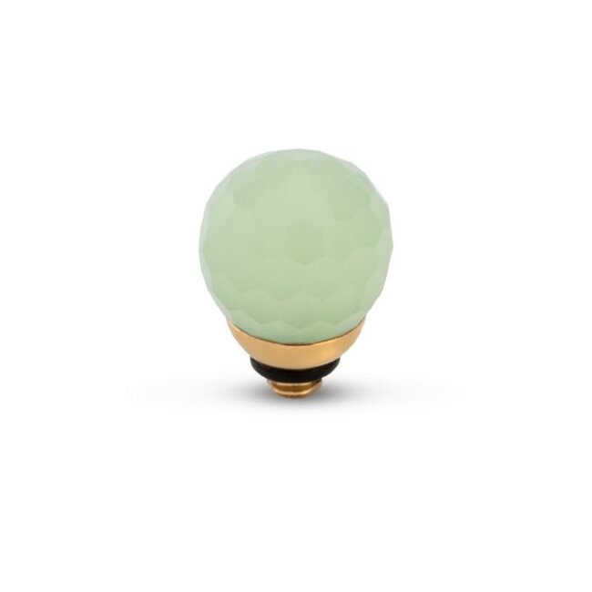 Twisted Facet CZ Ball - Soft Green
