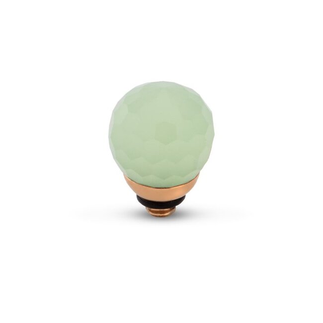 Twisted Facet CZ Ball - Soft Green