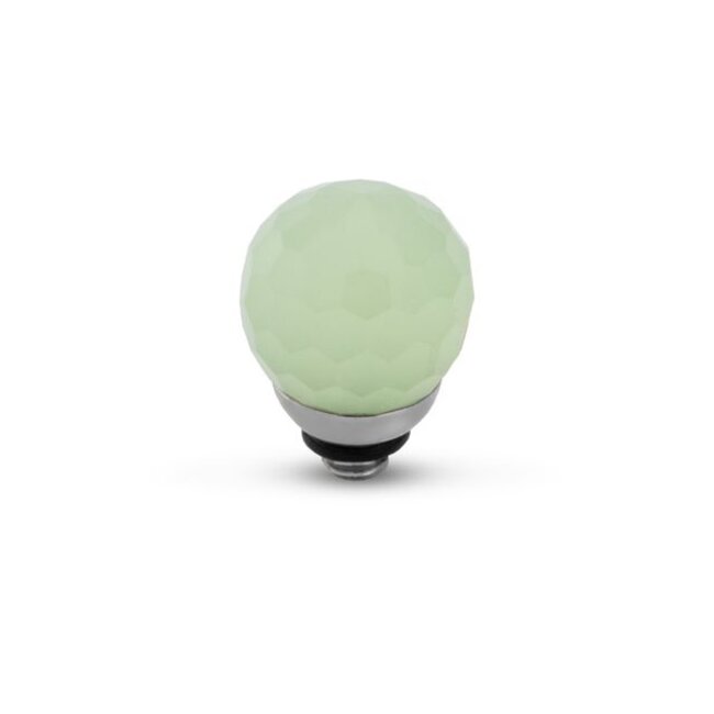 Twisted Facet CZ Ball - Soft Green