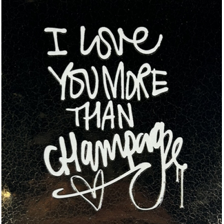 Yett Agenturen Tegeltje - I love more champagne