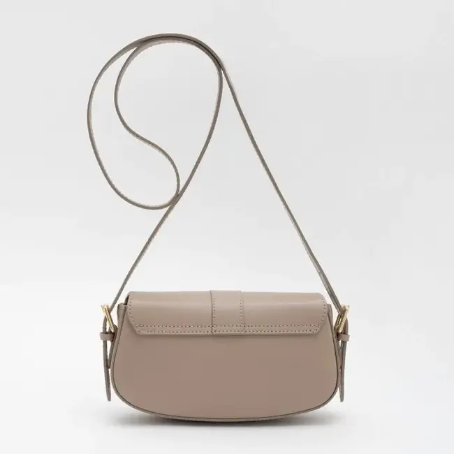 Leder tas - Khaki
