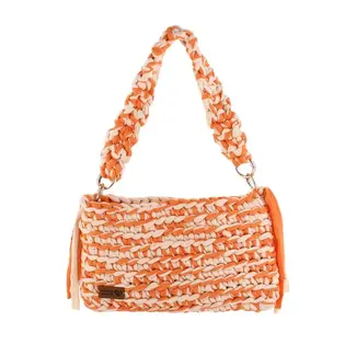 Sunset Fashion Handmade gevlochten tasje - Oranje