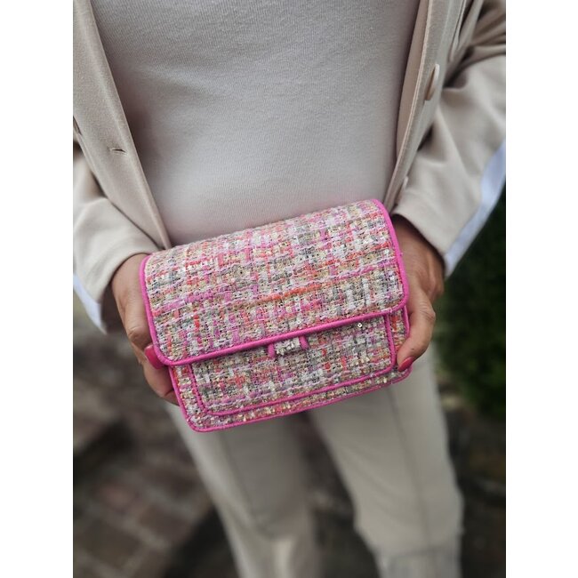 Schoudertas chique - Roze