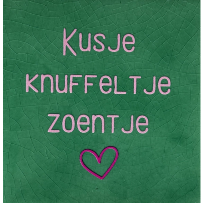 Tegeltje - Kusje knuffeltje zoentje