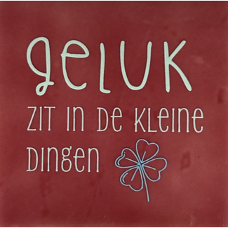Yett Agenturen Tegeltje - Geluk zit in de kleine dingen