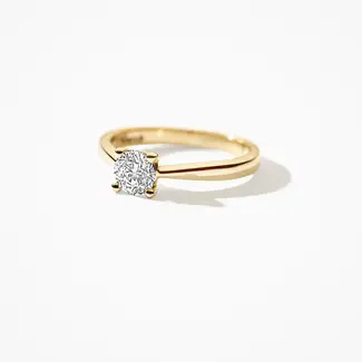 Blush Gold Jewels Lab diamonds ring LG1001Y - 14k Geelgoud