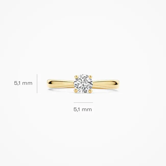 Lab diamonds ring LG1003Y - 14k Geelgoud