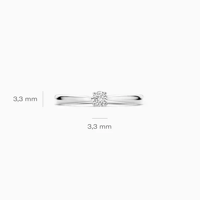 Lab diamonds ring LG1000W - 14k Witgoud