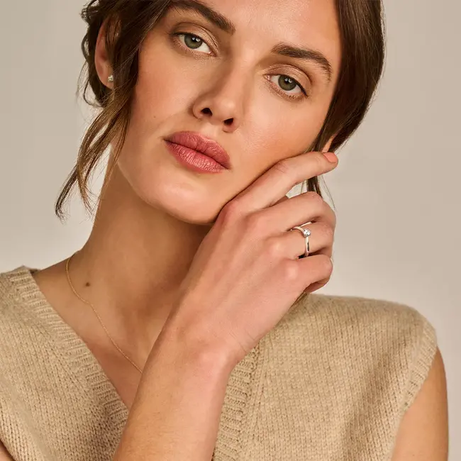 Lab diamonds ring LG1002W - 14k Witgoud