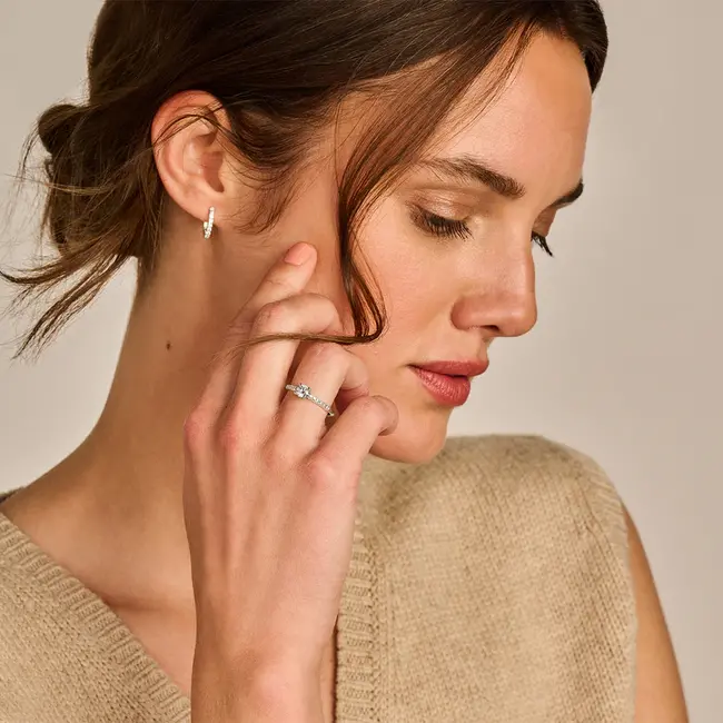 Lab diamonds ring LG1006W - 14k Witgoud