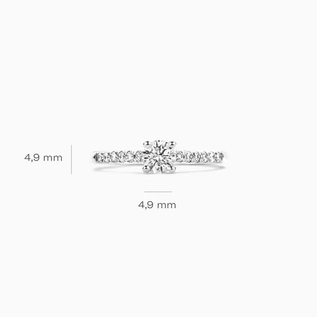 Lab diamonds ring LG1006W - 14k Witgoud
