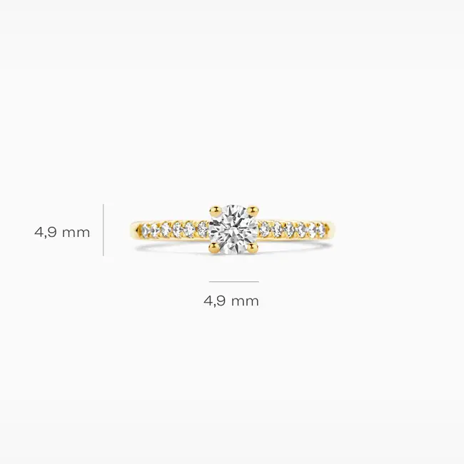 Lab diamonds ring LG1006Y - 14k Geelgoud