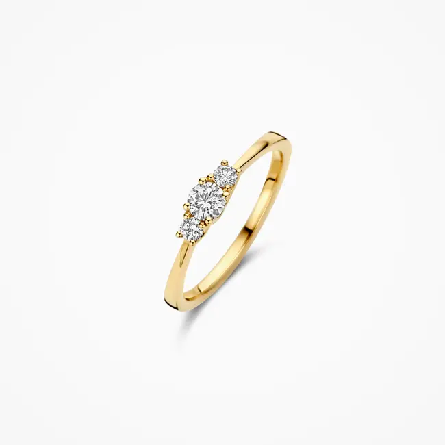 Lab diamonds ring LG1007Y - 14k Geelgoud