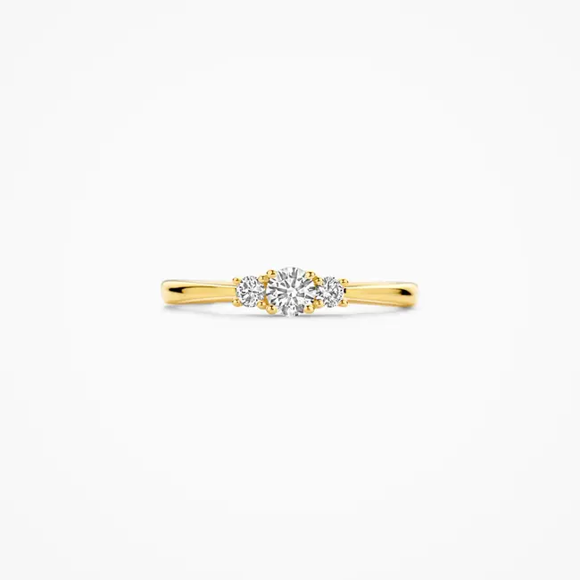 Lab diamonds ring LG1007Y - 14k Geelgoud