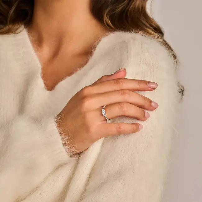 Lab diamonds ring LG1008W - 14k Witgoud