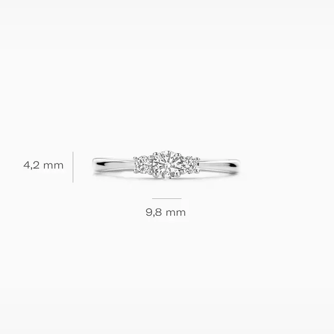 Lab diamonds ring LG1008W - 14k Witgoud