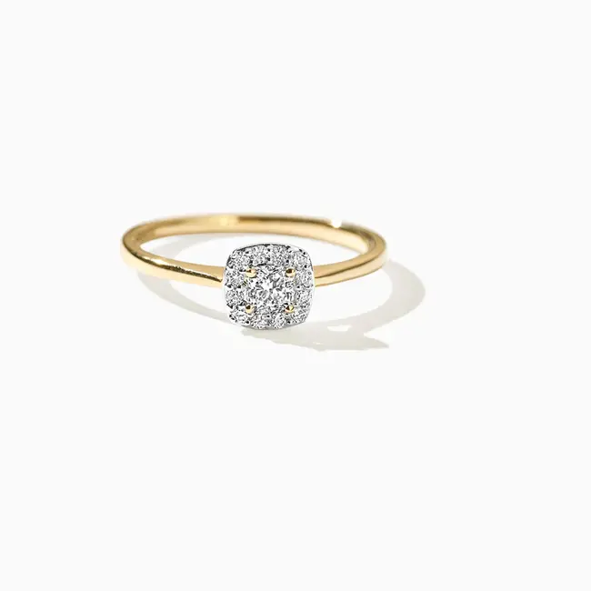 Lab diamonds ring LG1009Y - 14k Geelgoud