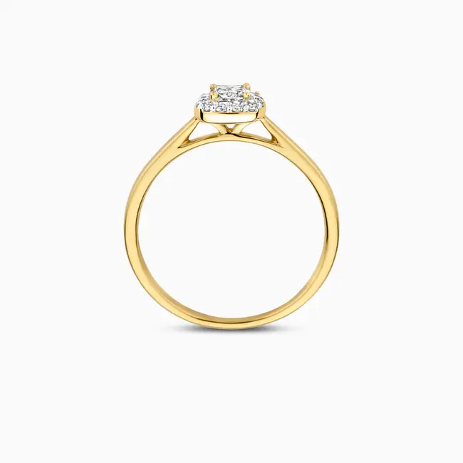 Lab diamonds ring LG1009Y - 14k Geelgoud