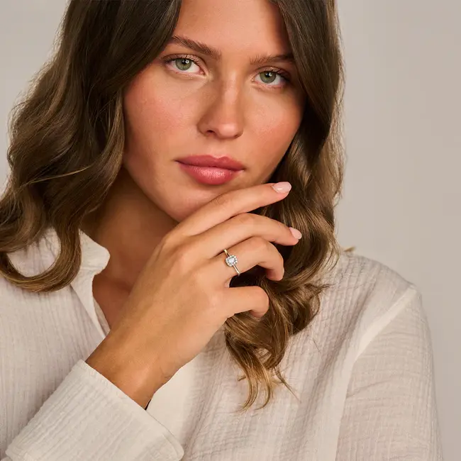 Lab diamonds ring LG1010W - 14k Witgoud