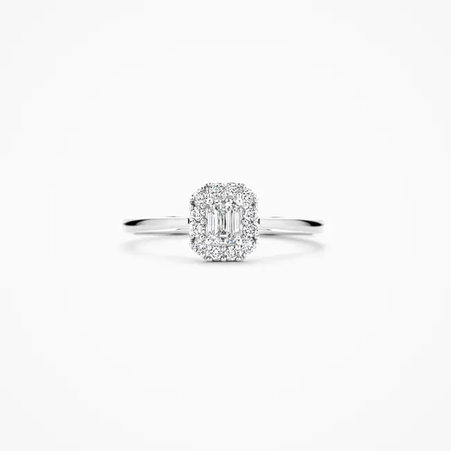 Lab diamonds ring LG1010W - 14k Witgoud