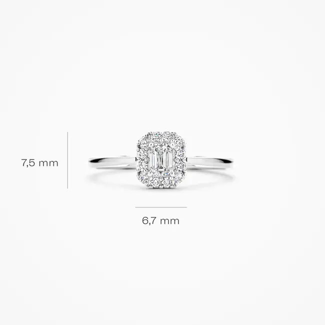 Lab diamonds ring LG1010W - 14k Witgoud