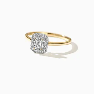 Blush Gold Jewels Lab diamonds ring LG1010Y - 14k Geelgoud