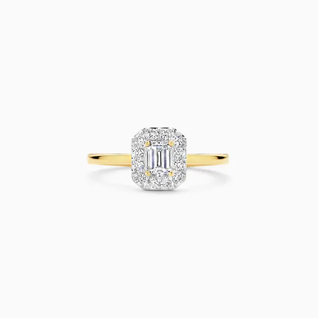 Lab diamonds ring LG1011Y - 14k Geelgoud