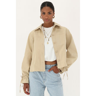 My Jewellery Beige korte trenchcoat