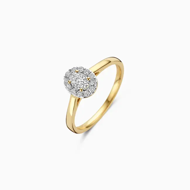 Lab diamonds ring LG1016Y - 14k Geelgoud